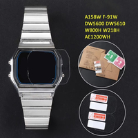 2/4/6PCS HD Glass Watch Protective Film for DW5600 DW5610 91W A158 AE1200WH W800H Watch Scratch Resistant Screen Protector Parts