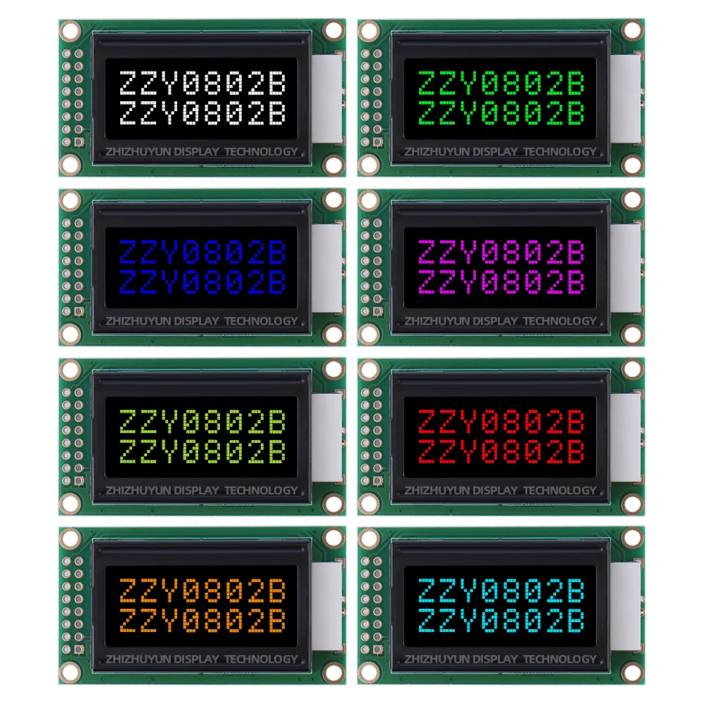 Manufacturer Direct Sales 0802B 16PIN LCD16X2 Character LCD Screen BTN Black Film Green Text English LCD Display Screen