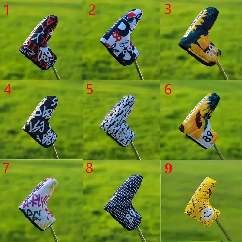 Many Styles Magnetic Golf Putter Cover,Golf Club Head Covers for Putter  Leather Blade Putter Headcover