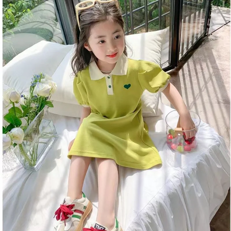 

Girls' Summer Dress Children's Princess Dress Summer Fashionable Summer Girl2024New Skirt Summer Children's Clothing for Women