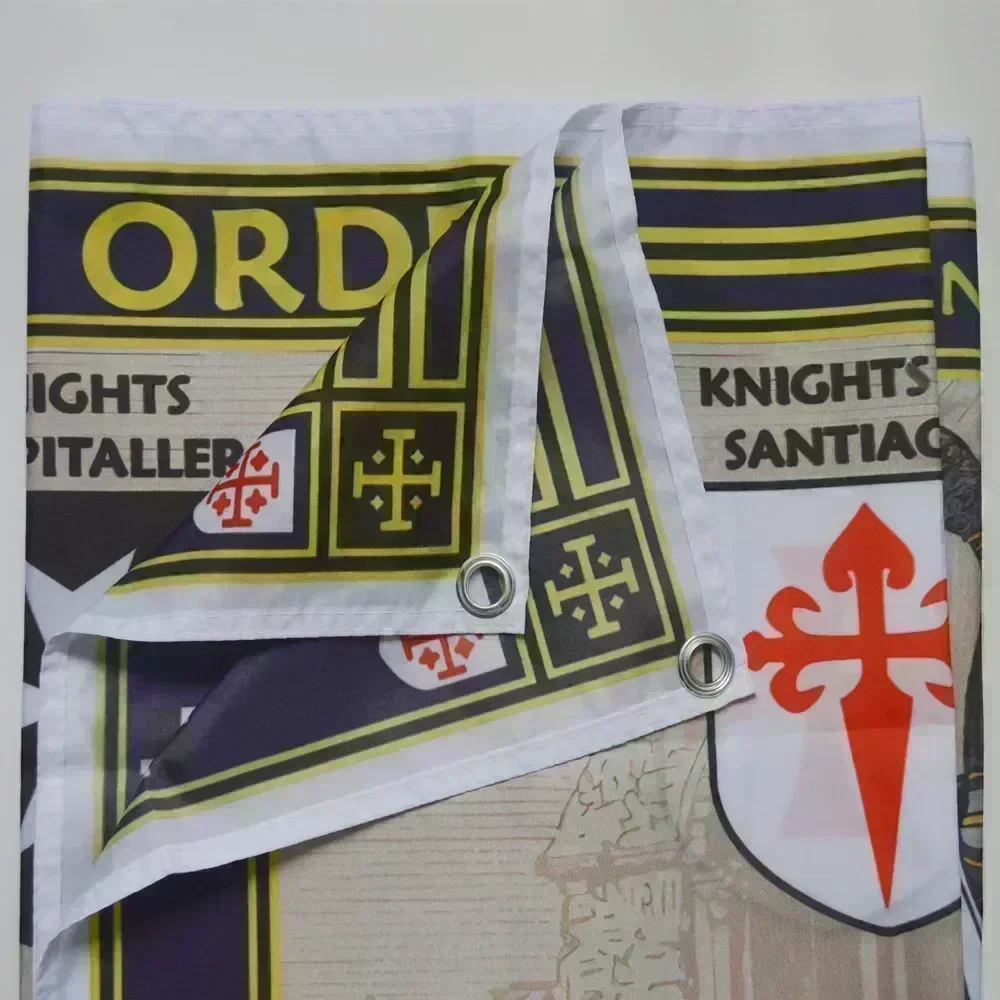 Vintage Christian Crusader Artwork Wall Hanging Flag Tapestry Banner Knights Templar Wall Art Posters and Prints Wall Chart 9