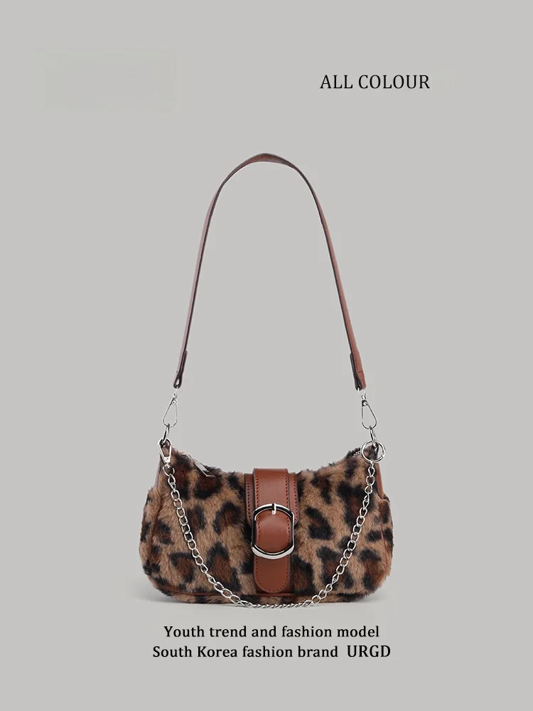 

URGD Faionable Plu Underarm Bag Women's Commuter Single oulder Bag Retro Sle 2025 Winter Collection Zinc Alloy Hardware