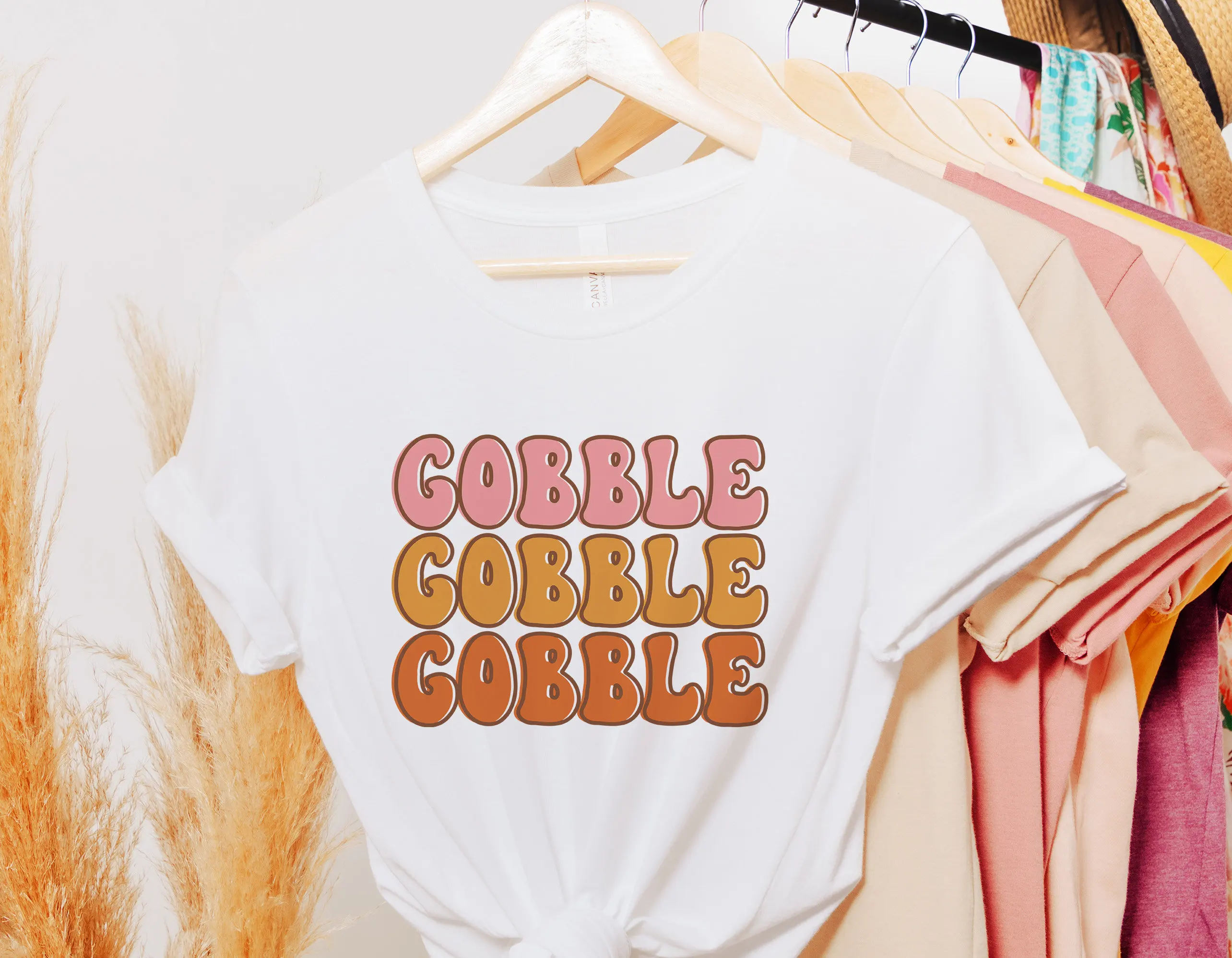 Retro Gobble Thanksgiving The Perfect Fall Holiday T Shirt and Sweater For Friendsgiving or Family Dinner