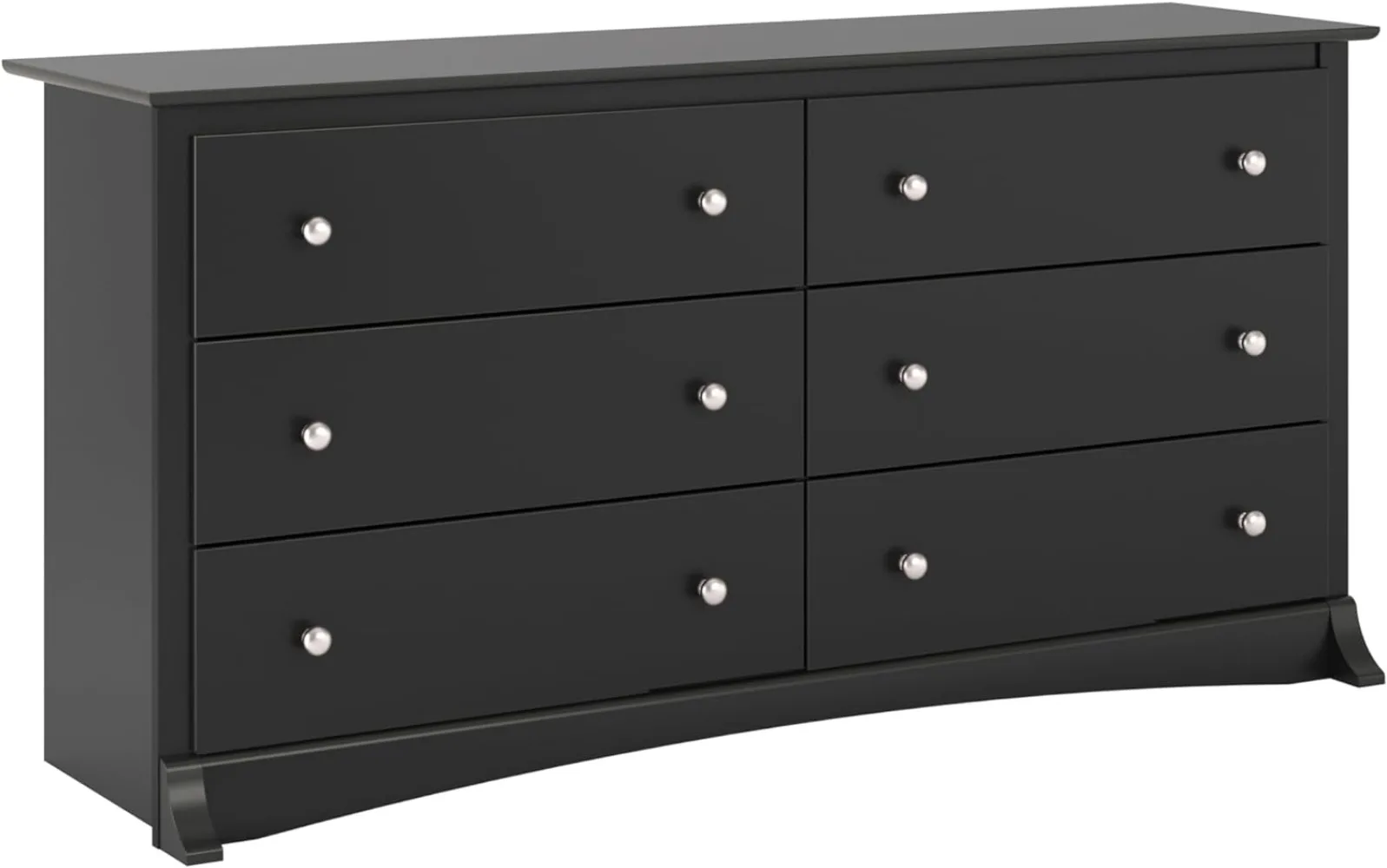 

Prepac Sonoma Black Double Dresser for Bedroom,6-Drawer Wide Chest of Drawers, Traditional Bedroom,BDC-6330-V,59"W X 16"D X 29"H