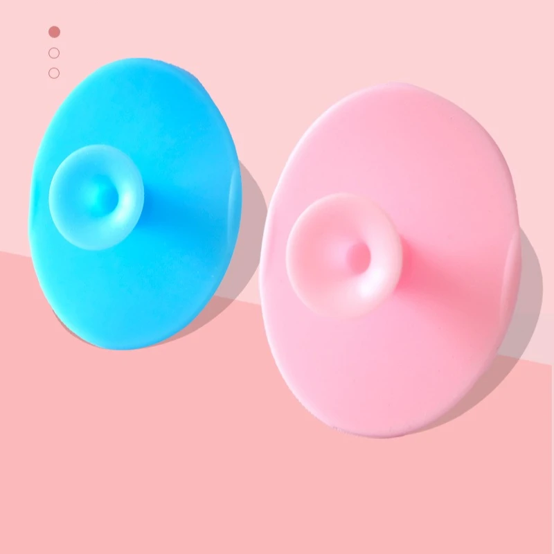 1pc Soft Silicone Face Cleansing Brush Round Facial Pore Skin Deep Cleaning Exfoliator Mini Beauty Scrub Cleanser Tool Home Use