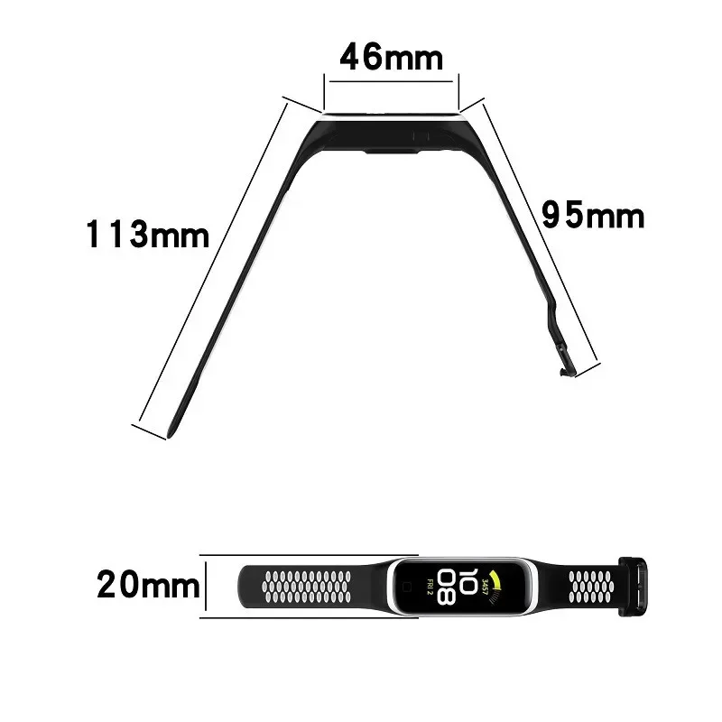 삼성 Galaxy Fit 2 SM-R220 용 실리콘 Correa Fit2 SM-R220 시계 밴드 손목 밴드 용 SmartWatch 실리콘 스포츠 팔찌