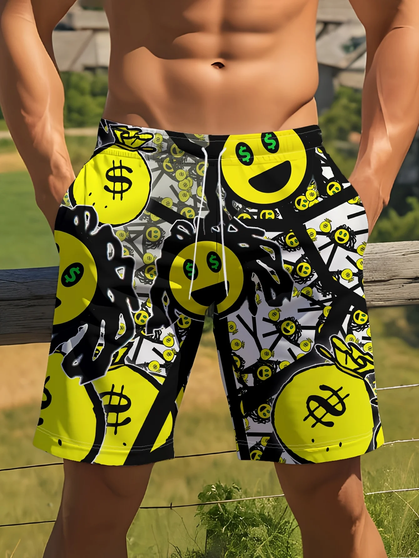 

Summer men's shorts handsome fashion multi-pattern new summer dress men 2025