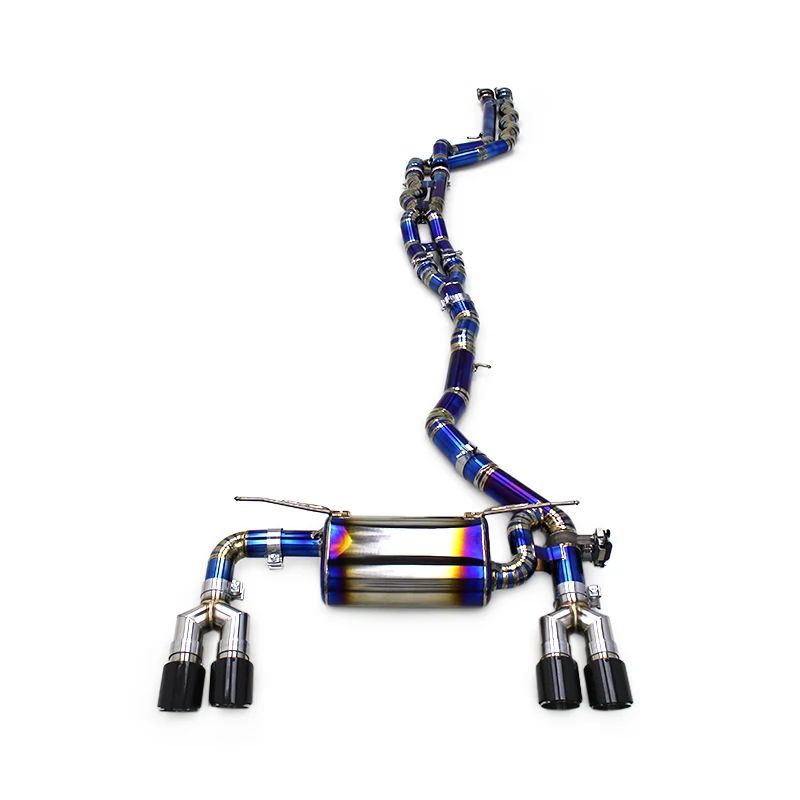 For BMW M2C/M2 Competition F87 3.0T 2018-2023 Equal Length To Single Midpipe Valvetronic Exhaust System With Remote Control
