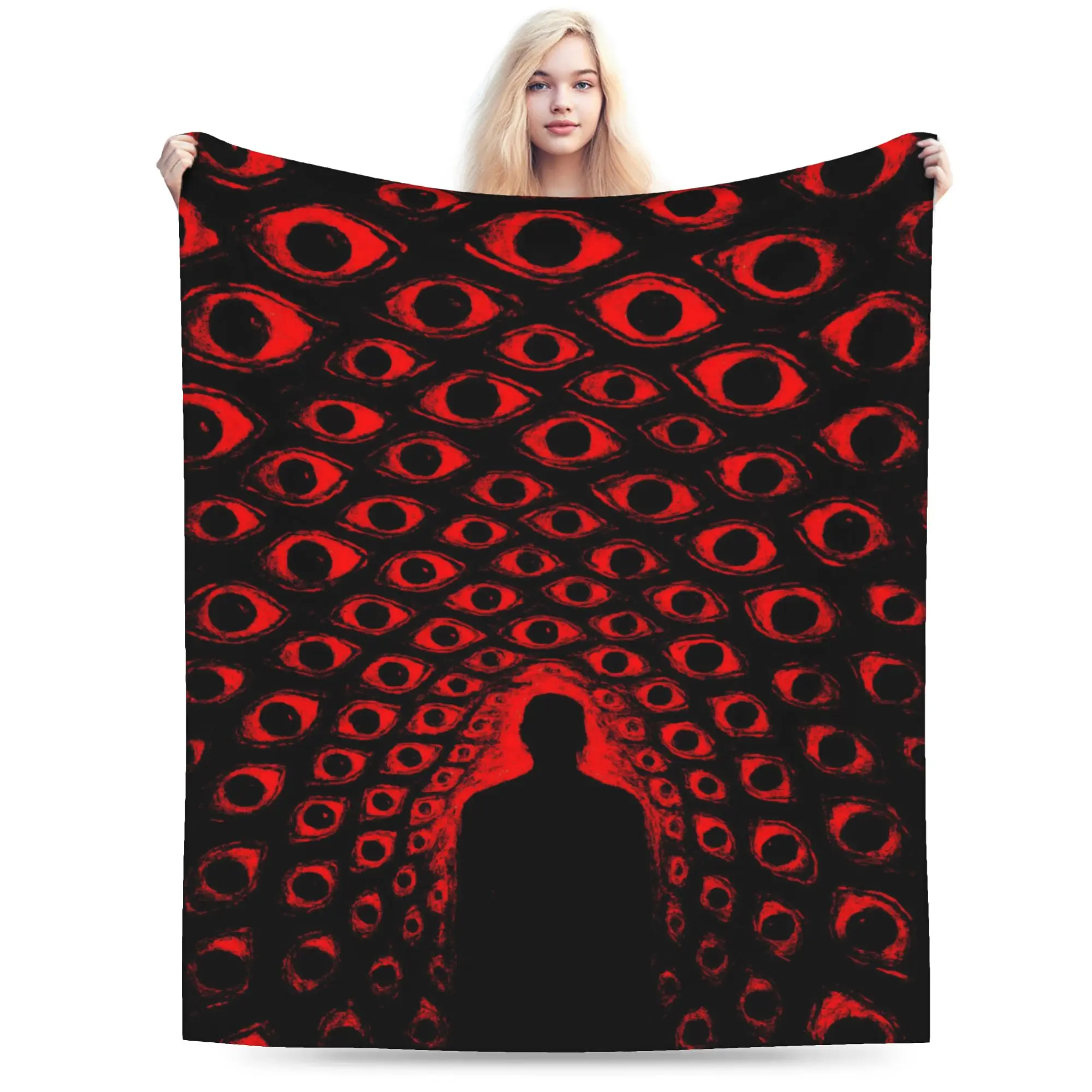 Bloody Eyeball Gift Blanket For Men Women Super Soft Warm  Throw Blankets for Bed 50x60 Inches Multi-size