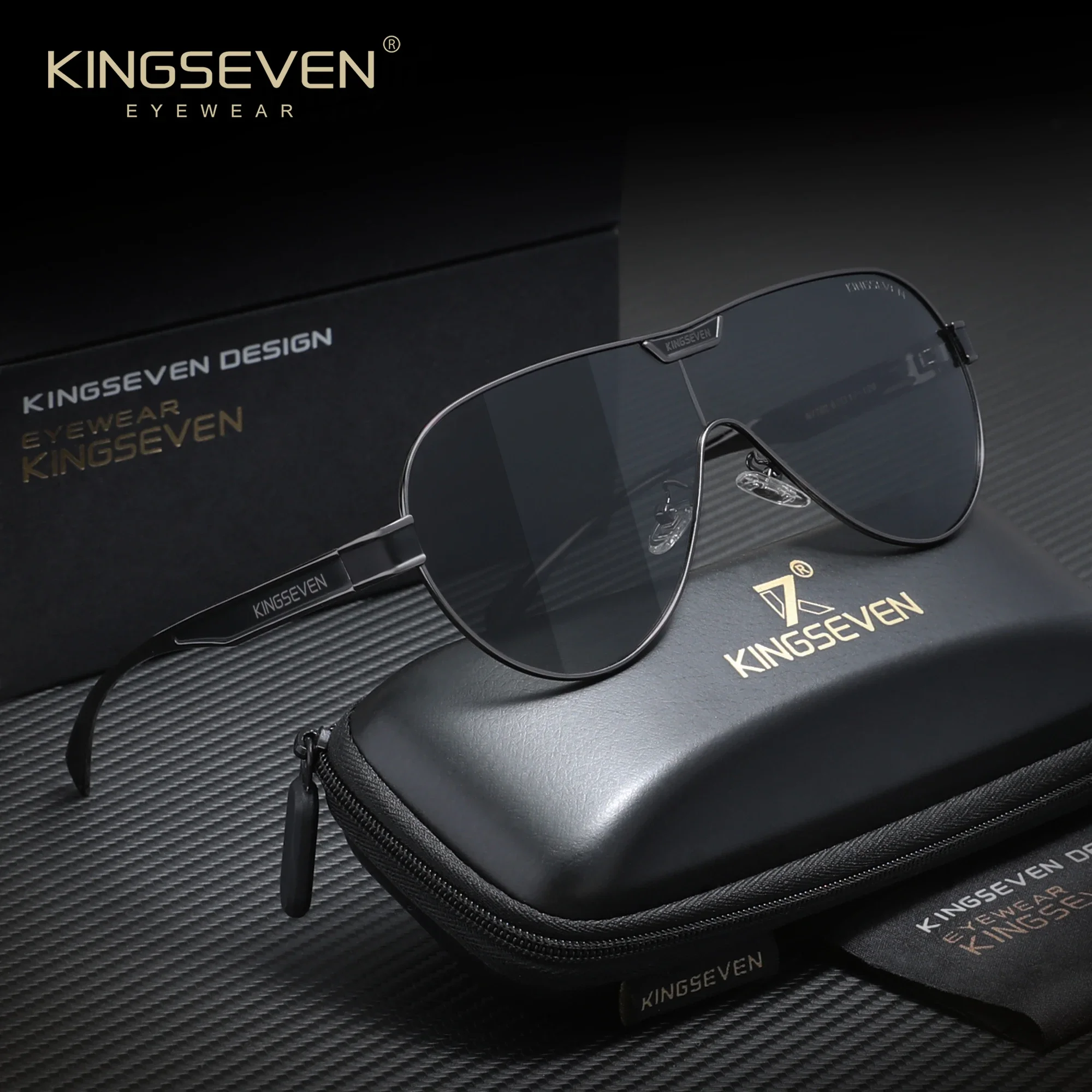 KINGSEVEN Classic Brand Sunglasses Polarized Unisex Photochromic UV400 Shades Eyewear Driving Outdoor Sports Protection Glasses