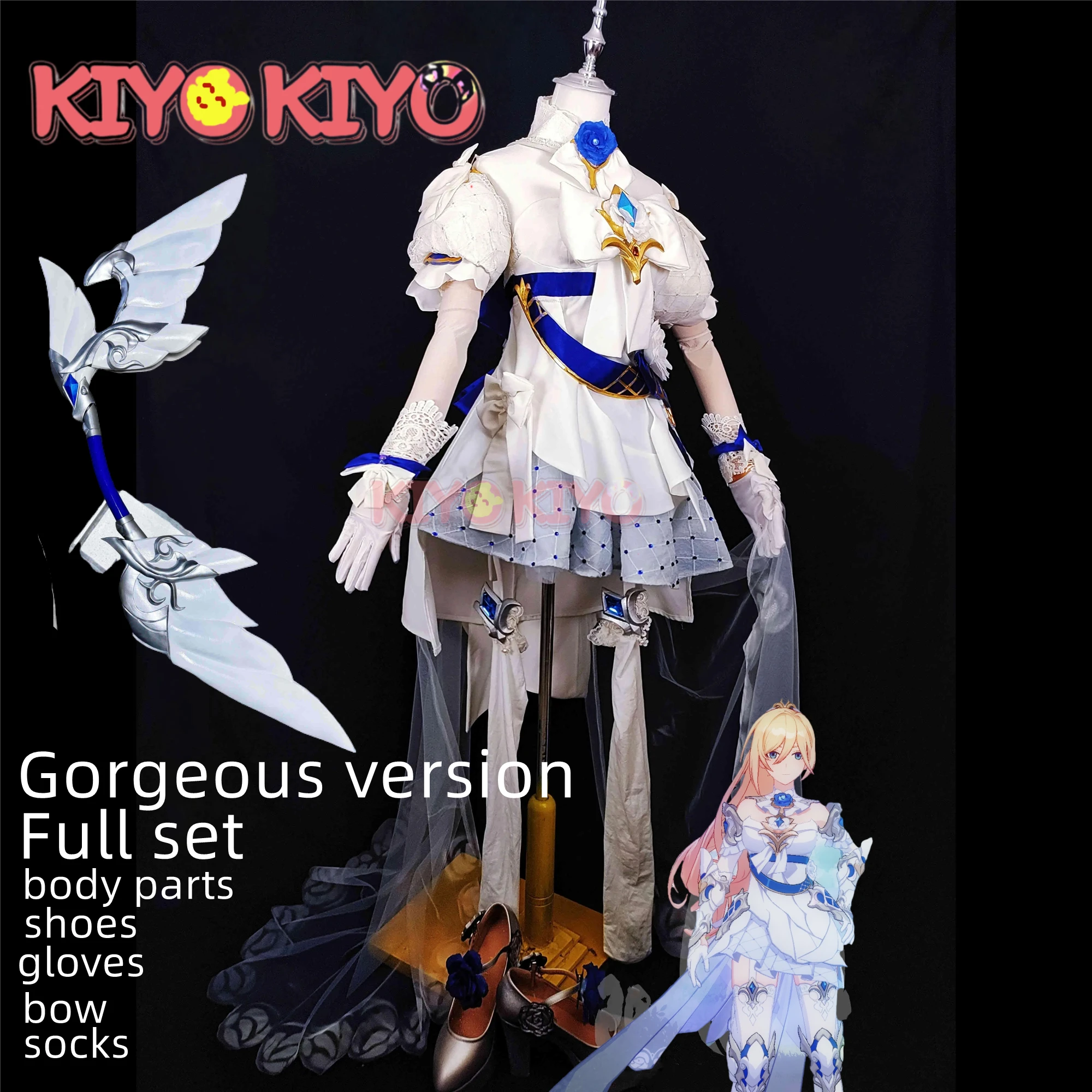 KIYO-KIYO Honkai Impact3 Cosplays Bianka Durandal Ataegina Bride Cosplay Costume with props Full set high quality cust