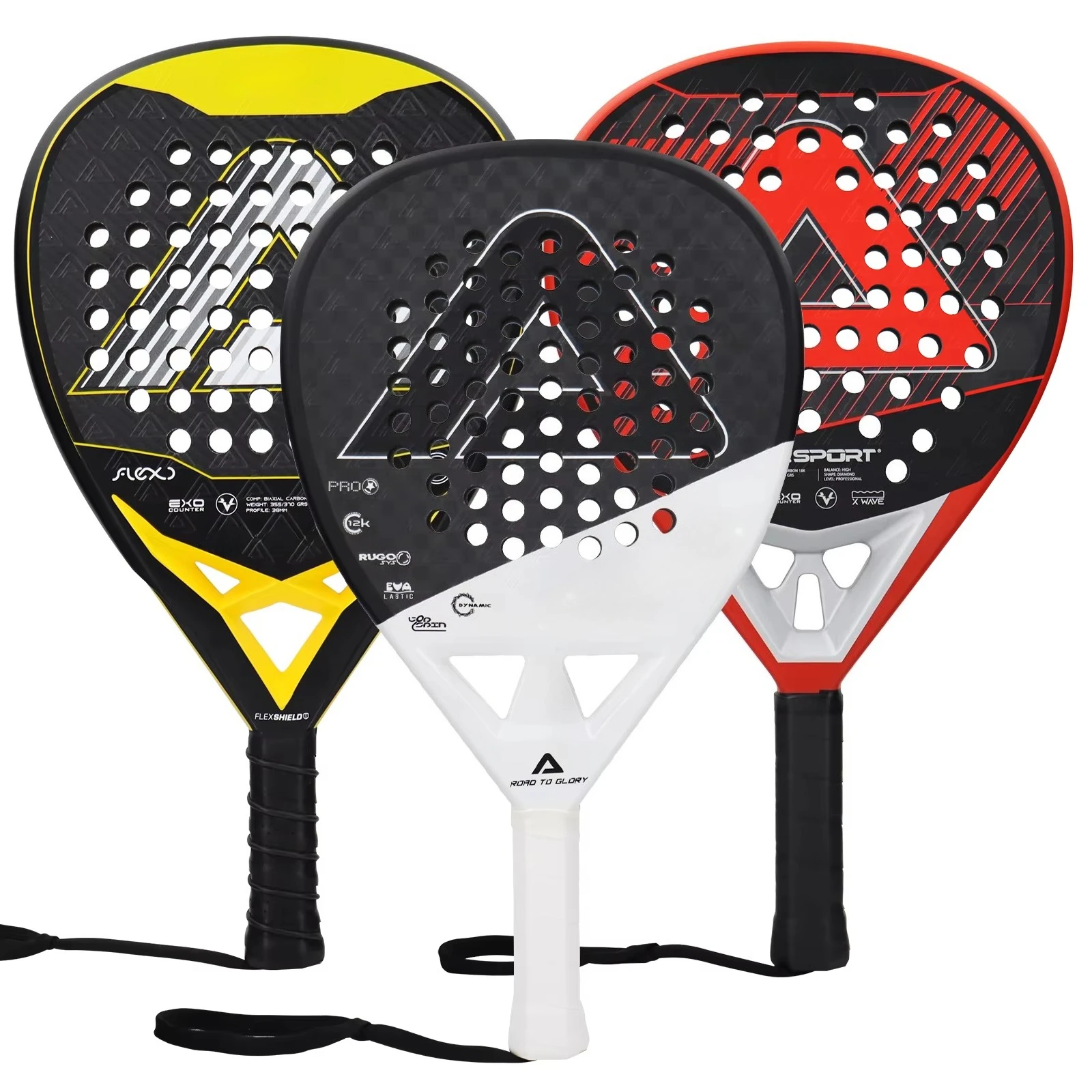 Top Quality Professional Titanium Carbon Durable 18k Carbon Padel Tennis Rackets