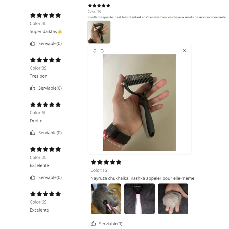 Animal Hair Brush Dog Grooming Brush Pet Hair Remover for Matted Long and Short Curly Haired Cats Pet Supplies Dog Accessories image 5