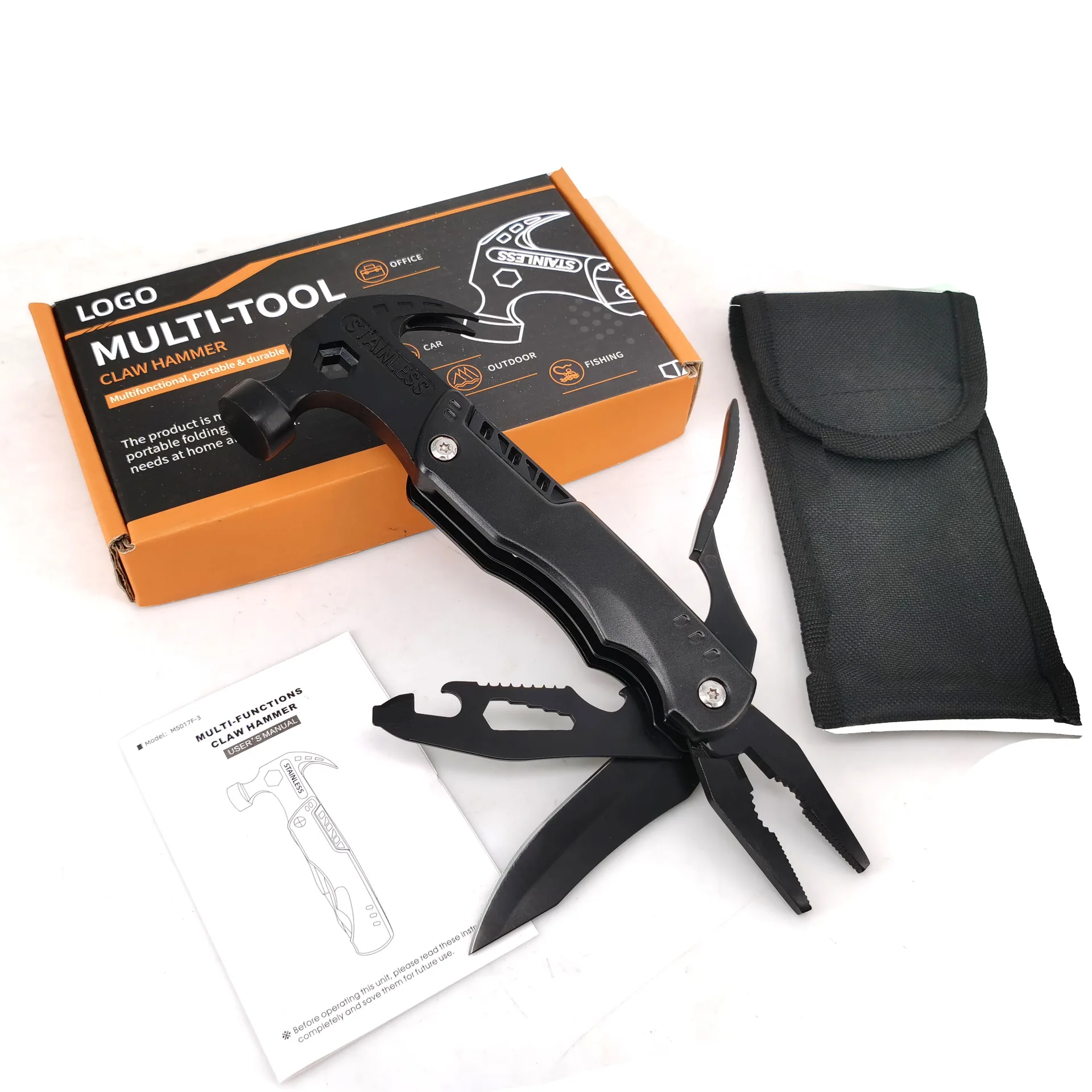 

Daily emergency maintenance tools at home, multifunctional hammer pliers, camping outdoor multifunctional claw hammer