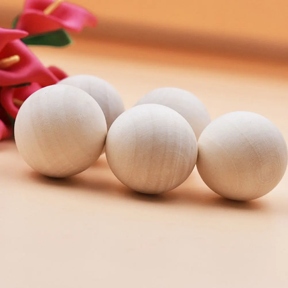 

100Pcs 20Mm Solid Lotus Wood Beads Round Natural Wooden Balls for DIY Jewelry Craft Projects Home Decor Creative Gift Idea