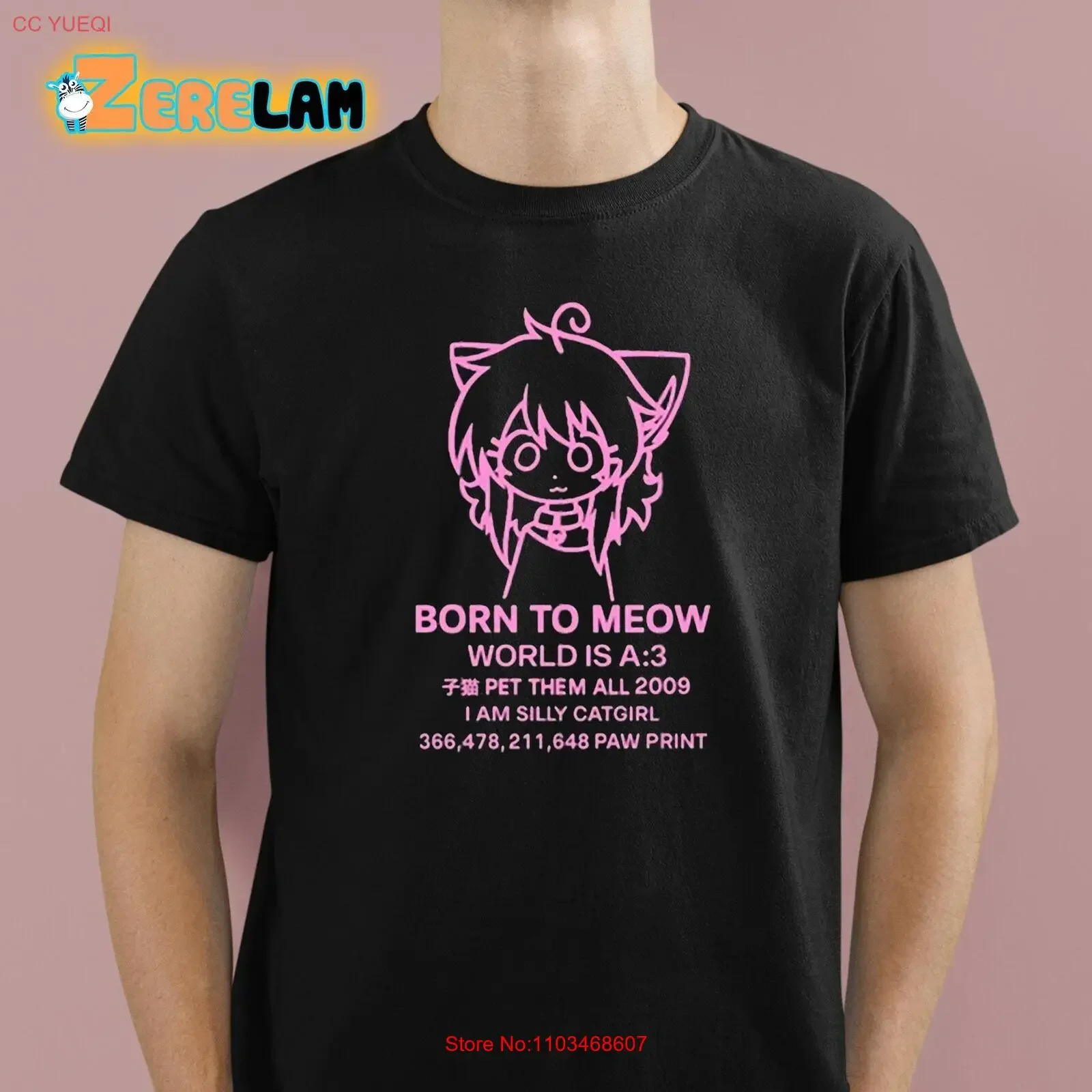 Футболка Born To Meow World Is A 3, винтажная стираная мужская мода, повседневный стильный топ для повседневной носки, уличная одежда с графическим рисунком