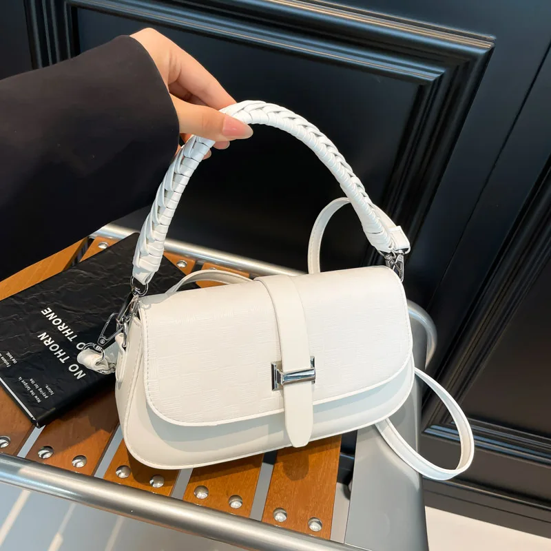 

Классическая дизайнерская сумка через плечо из искусственной кожи для женщин, дорожная сумка с ручкой, модная сумка через плечо, женская маленькая сумка с клапаном