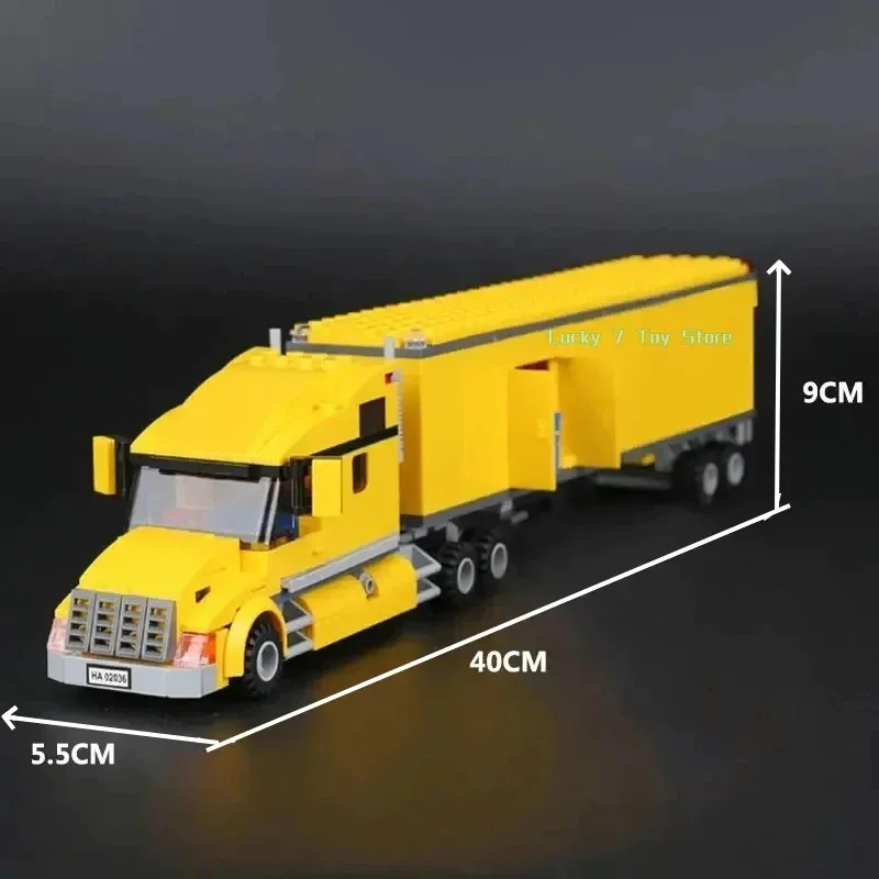 City Series Transporter Yellow Big Truck Vehicle Model Building Blocks Bricks Children's puzzle Technical Toys For Kids Gifts