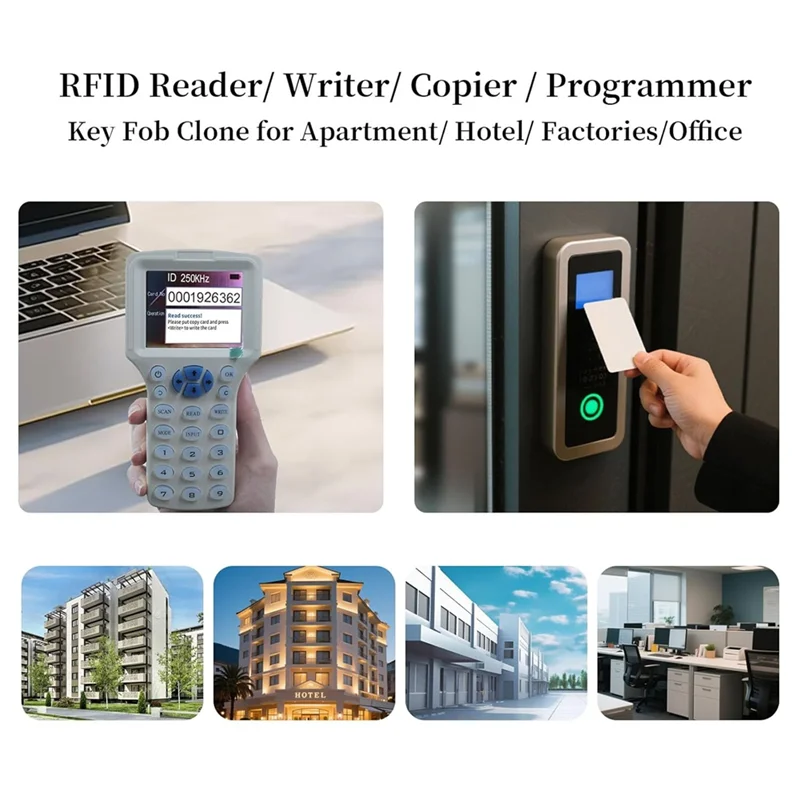 B34B-RFID Copier RFID Reader Writer Multi-Frequency RFID Card Reader Smart Card Decoder For Access Control Home Security