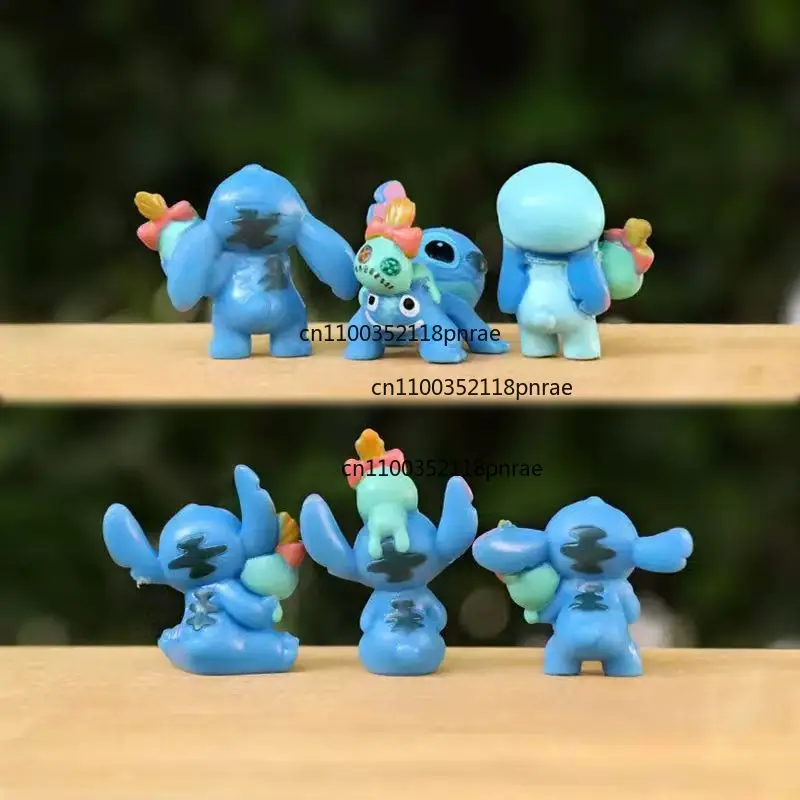 โมเดลตัวการ์ตูนลิโลแอนด์สติทช์ 6 ชิ้น ปี 2025 ของสะสมอนิเมะ ตกแต่งโต๊ะทำงาน ของตกแต่งเค้กวันเกิด ของเล่นเด็ก ของขวัญ