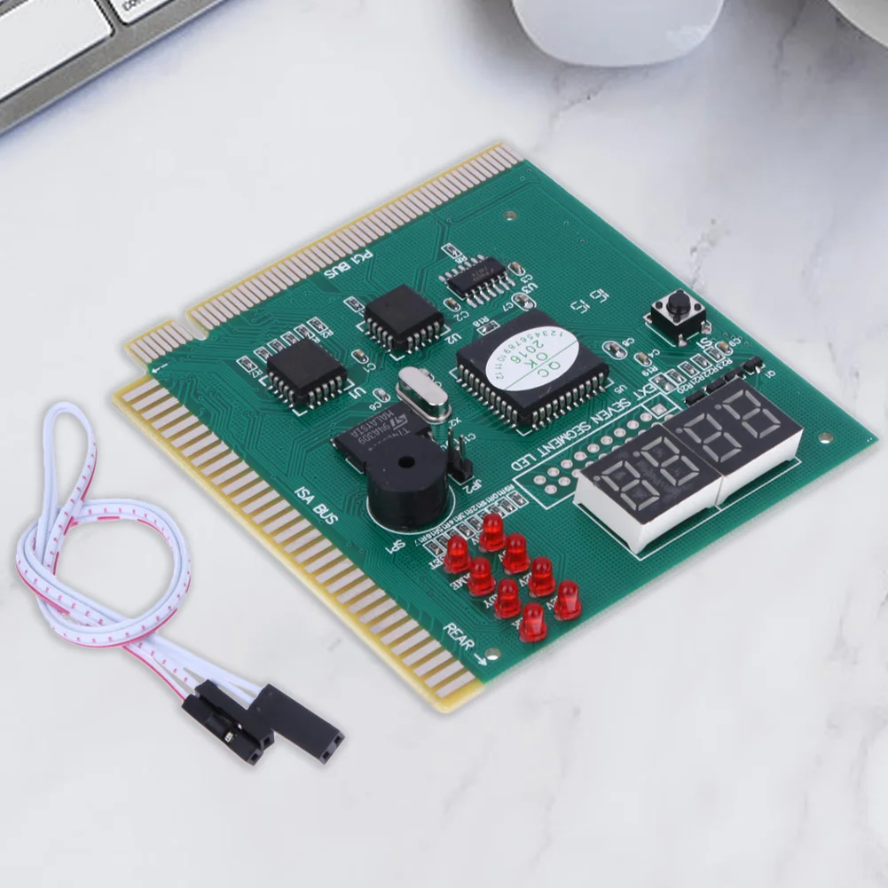 

4-Digit LCD Display Motherboard Post Tester Indicator Computer Mother Board Debug Post Card Motherboard Tester for ISA PCI