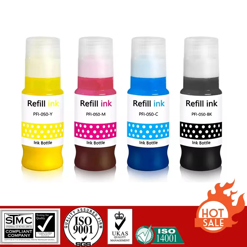 Compatible Refill Pigment Ink For PFI-050 PFI050, For Canon image PROGRAF TC-20/TC-20M  Printer，Wide Format Ink-jet Printer