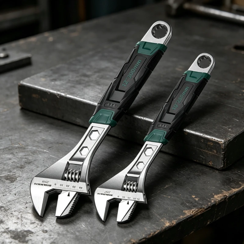 1PC Adjustable Wrench Tool Set Multifunctional Large‑Opening Heavy‑Duty Hand Tools for Household Workshop Repair