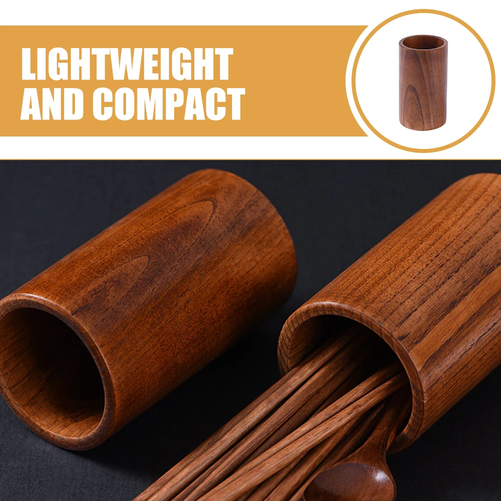 

Retro Wooden Cutlery Holder 15X9CM Organizer Kitchen Storage Spoon Fork Chopstick Pen Reliable Lightweight