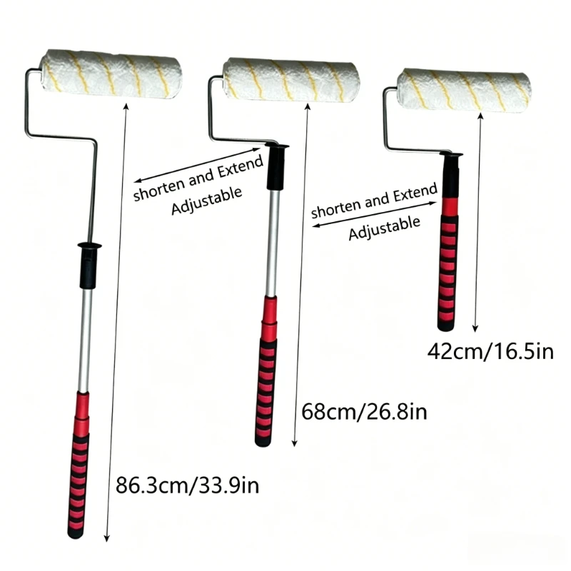 Picture 7: 9-inch Extension Rod Roller Frame, Paint Tray Roller, Hair Cover Paint Roller Tool Set