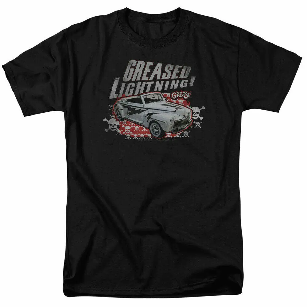 Grease Greased Lightening T Shirt Licensed Musical Romance Movie Retro New Black