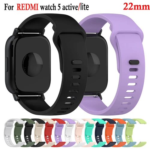 Correa de reloj de 22mm para Xiaomi Redmi Watch 5, correa de repuesto activa para Redmi Watch 5 Lite, pulsera Universal de 22mm