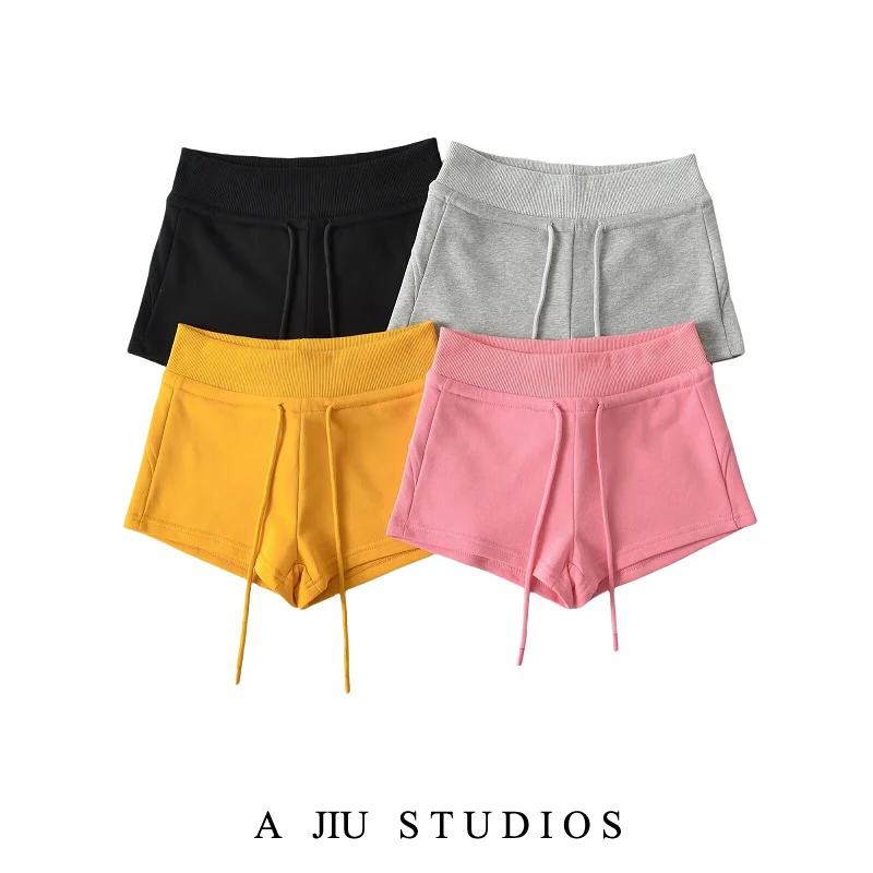 American Sle Confortevole Faionable Casual Dstring orts Donna Estate Sexy Stretto Strato Base Butt Che Copre Pantaloni Caldi Tr...