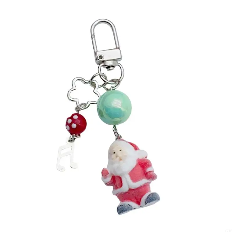 C71E Festive Snowman Ornament Keychain Charm Presing para decoración vacaciones