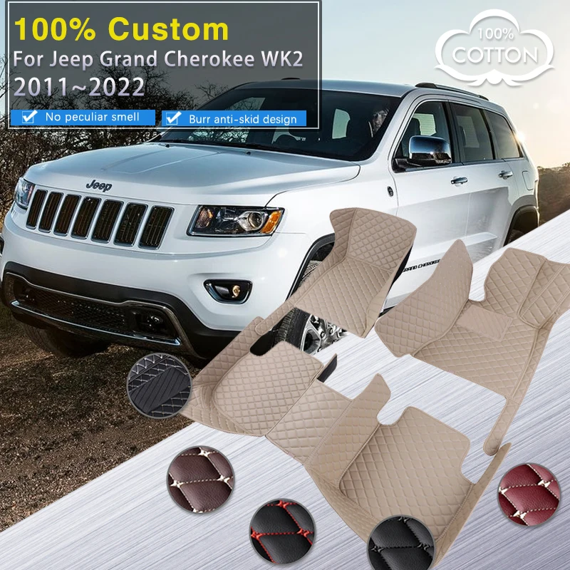 

Car Floor Mats For Jeep SRT Grand Cherokee WK2 2011~2022 Protective Carpet Rug Leather Mat Anti Dirty Foot Pads Car Accessories