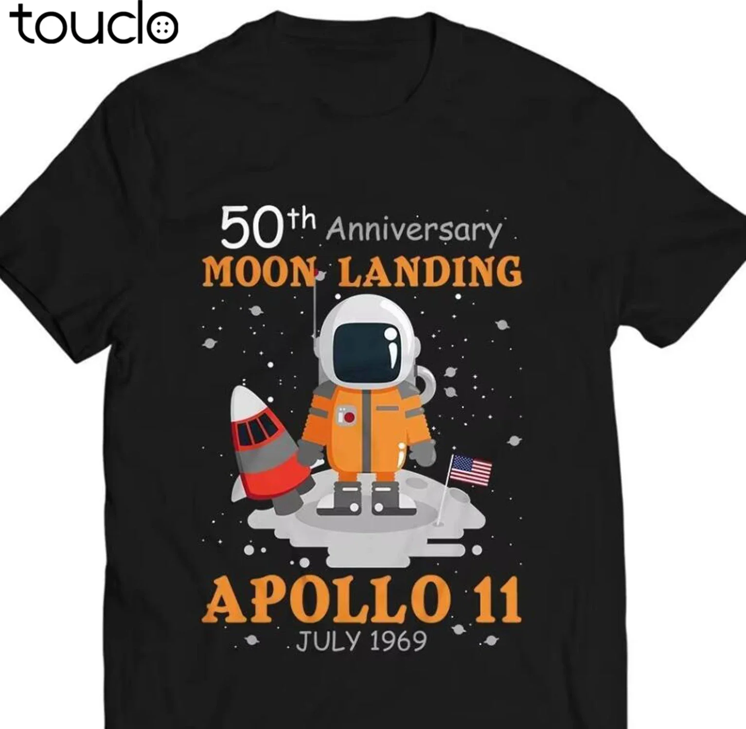 50Th Anniversary 1969-2019 Moon Landing Apollo 11 July 1969 Astronaut T-Shirt on Sale New Fashion Summer Print Men T Shirts