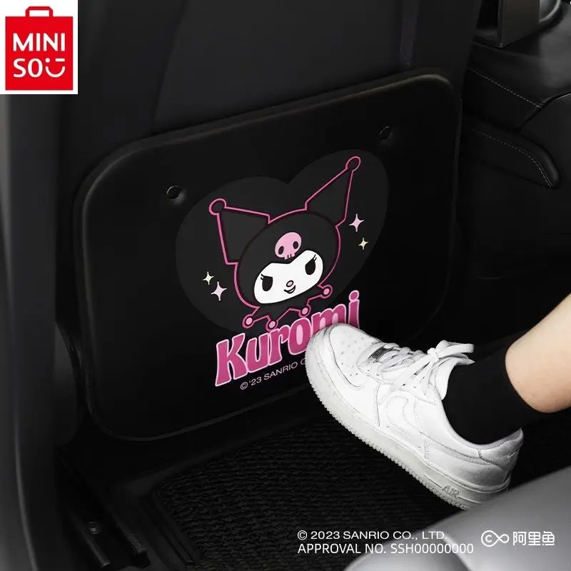 

MINISO car anti kick pad, rear seat back, car interior universal cartoon Kuromi anti dirt and anti-wear protective pad