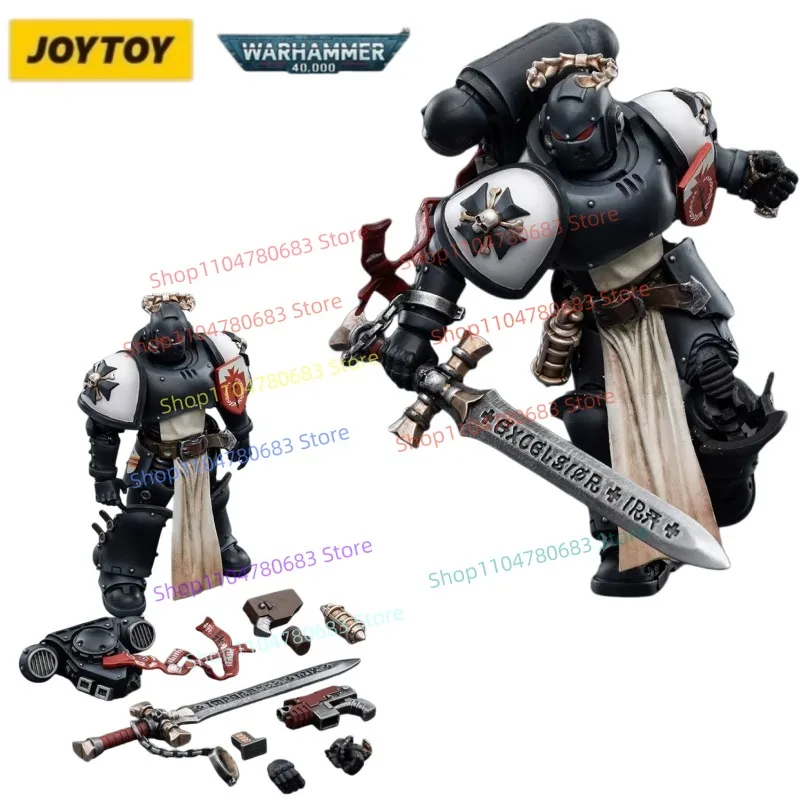 

In Stock JOYTOY 1/18 Warhammer 40K Black Templars The Emperor's Champion Rolantus Action Figure Movable Model Ornament, Toy Gift