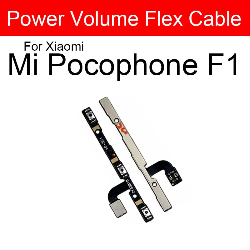 On / Off Power Button & Volume Side Key Flex Cable For Xiaomi Pocophone F1 Mi 6 6X 5s Plus 5X 5C 5 4S 4C 4i 4 3 2A A1 A2 Mi Play