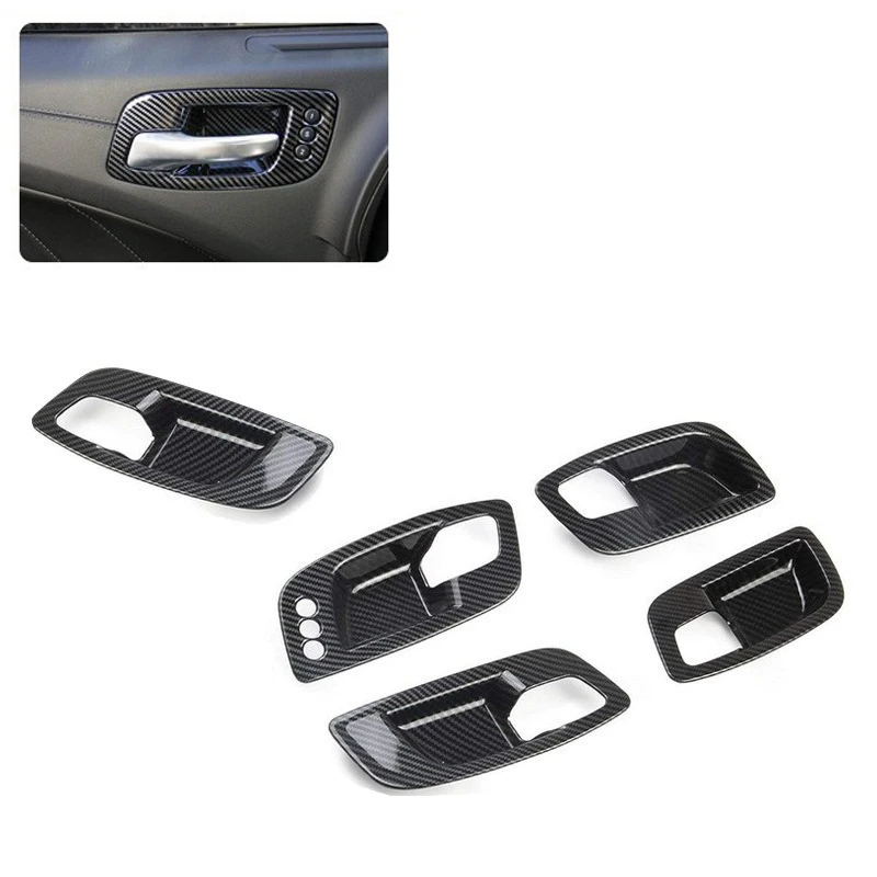 5 Stück für Dodge Charger 2011-2021 Auto-Innentürgriff-Schalenabdeckung Kratzschutz-Dekorrahmen für Dodge Chrysler 300 2015-2021 – Detail 3