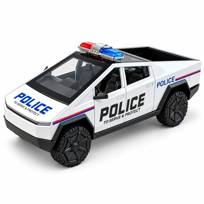 NOUVEAU : modèle de camionnette de police en alliage à l’échelle 1:36, avec portes ouvrantes, mécanisme de recul, jouet en métal moulé, objet de collection pour la table, cadeau d’anniversaire ou de Noël.