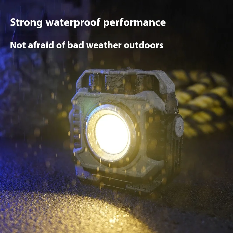 Mini Magnetic Working Light Multifunction Rechargeable Portable COB Flashlight 5000mAh Camping Torch Floodlight Built-in 26650