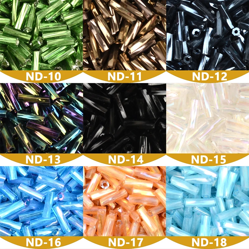 Approx.500pcs Bugle Beads Twist Tube Glass Beads for Jewelry Making Beads Accessories Necklace Bracelet Wholesale 2X6.5mm Diy