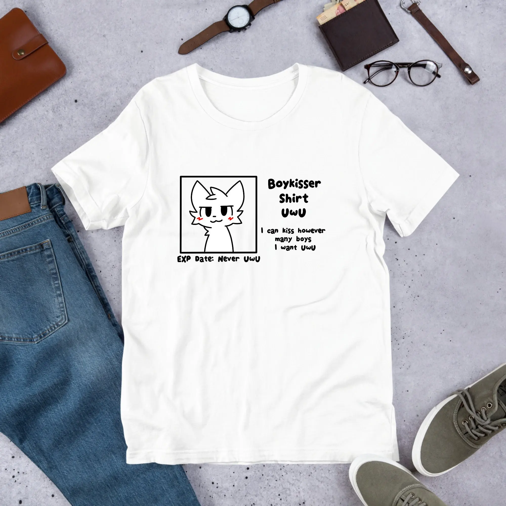 Boykisser Shirt I Can Kiss However Many Boys Funny Slogan Women T-shirt Cute Cartoon Cartoon Character Print Female Shirt