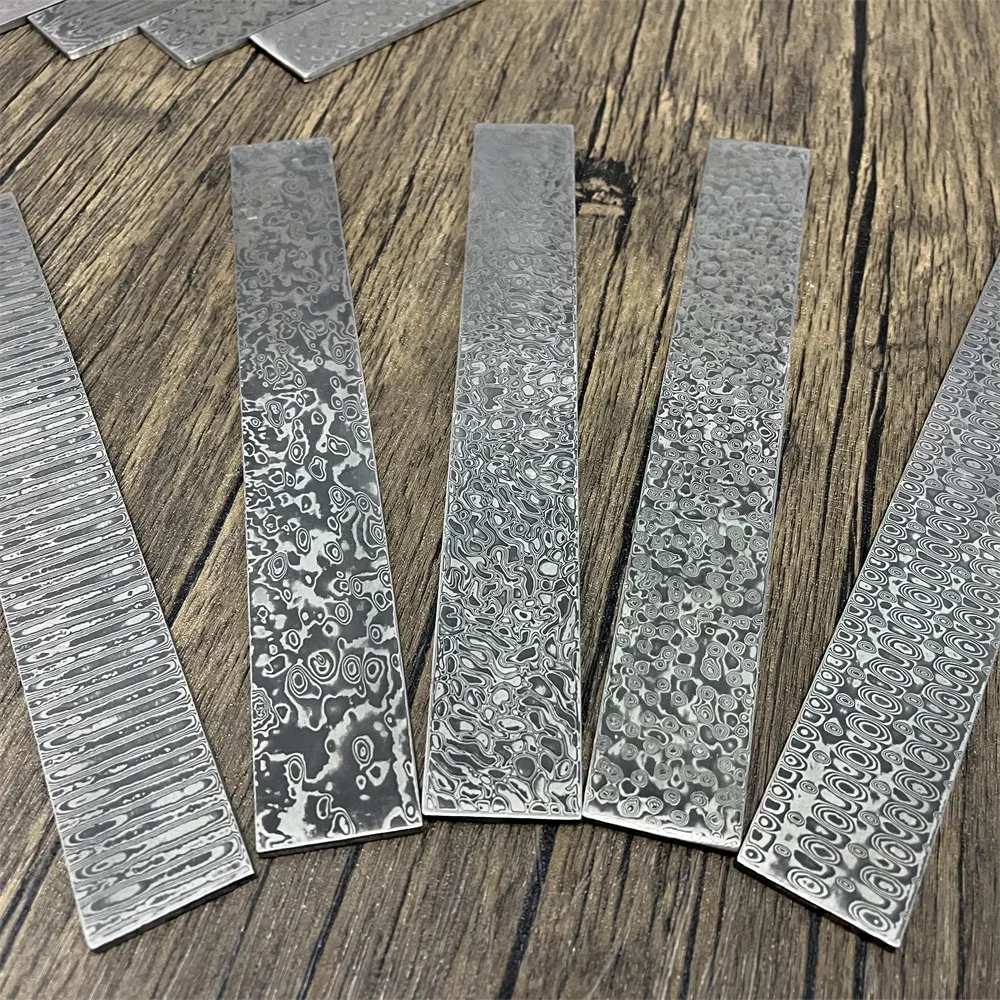 22*3*0.3CM Damascus Steel DIY Cutter Making Material Japanese knife Pattern Steel Bar Cutter Blade Blank Has Been Heat Treating