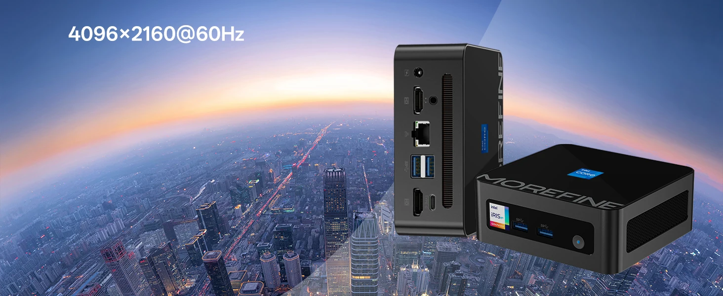 MOREFINE M9 PRO Mini PC, 12th Gen Intel Core i5-12450H/19-12900H/i5-13500H High Performance Mini Desktop Computer