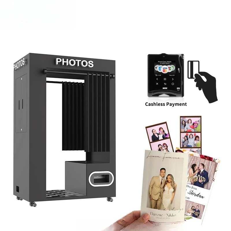 Touch Screen AI Features Enclosed Self Service Event Photo Booth