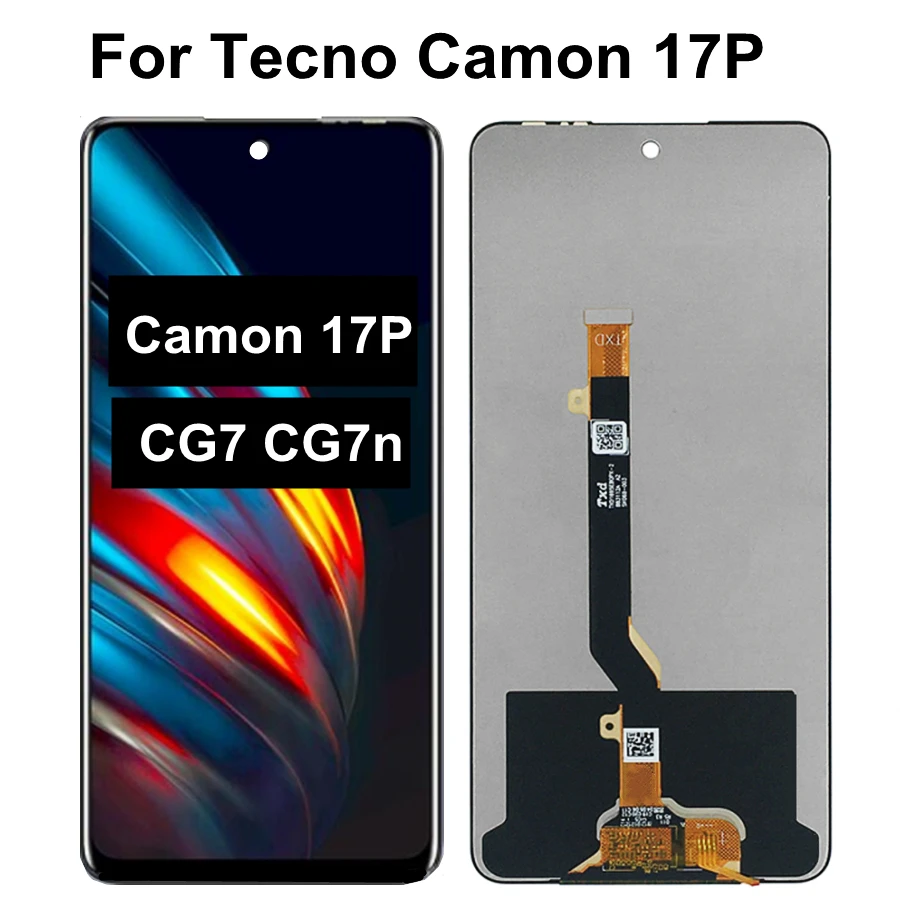 

6.8 For Tecno Camon 17P CG7 LCD Display Touch Screen Sensor Digitizer Assembly for Tecno Camon 17P LCD