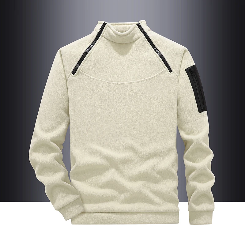 Outdoor Men's High-quality Sports Leisure Fitness Running Pullover Fashionable and Trendy with Fleece Versatile Men Warm Hoodie