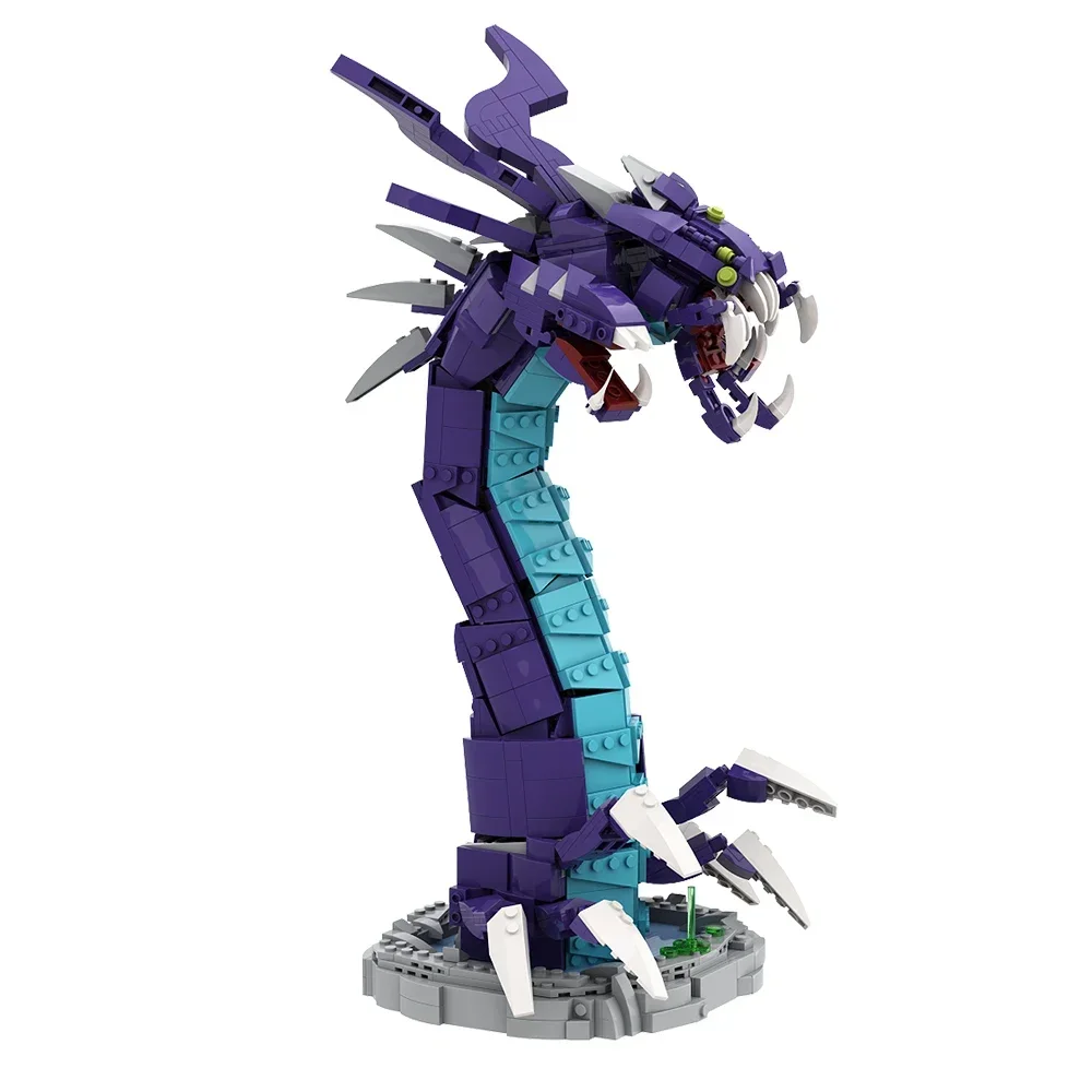 Gobricks MOC ゲームキャラクタードラゴンおもちゃ Baroneds Nashs 魂食い海ワームモンスタービルディングブロックセット子供の誕生日ギフト