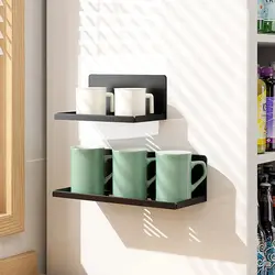 Magnetic Refrigerator Storage Shelf Wall Mounted Spice Rack Punch-Free Hanging Water Cup Holder Kitchen Fridge Organizer Rack